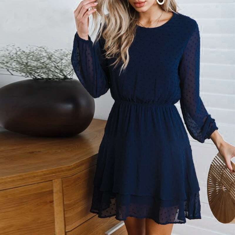Louane - Short Summer Dress with Long Sleeves