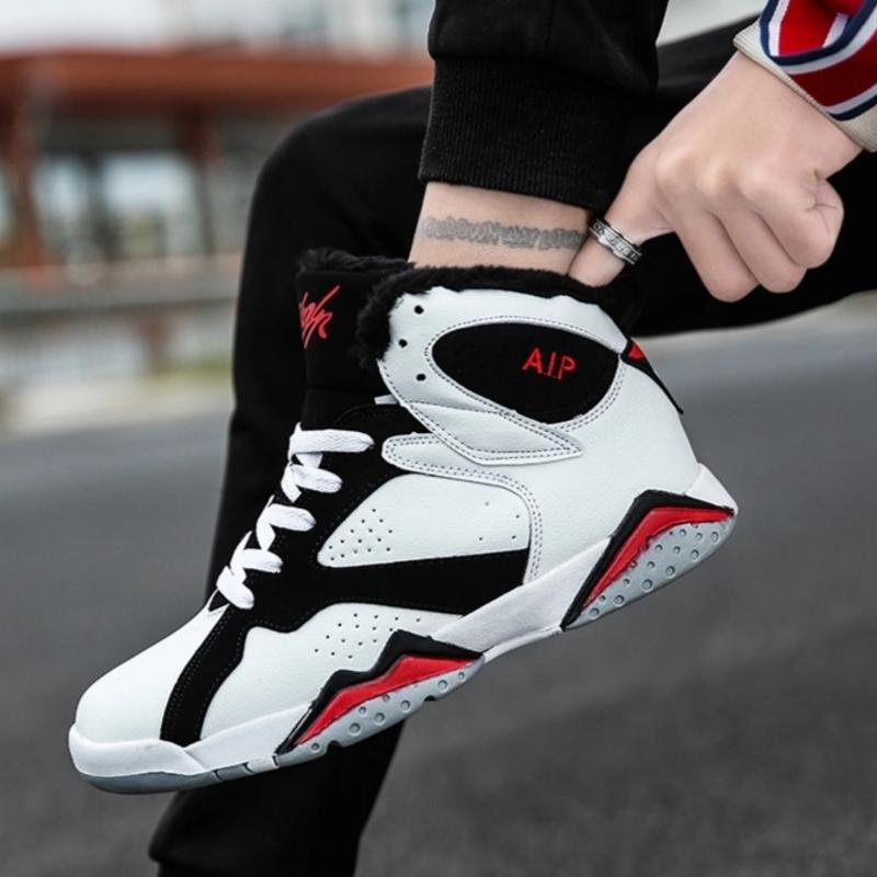 Herresneakers - Højskaftet Design - Komfortabel Polstret Sål - Klassisk Snørelukning