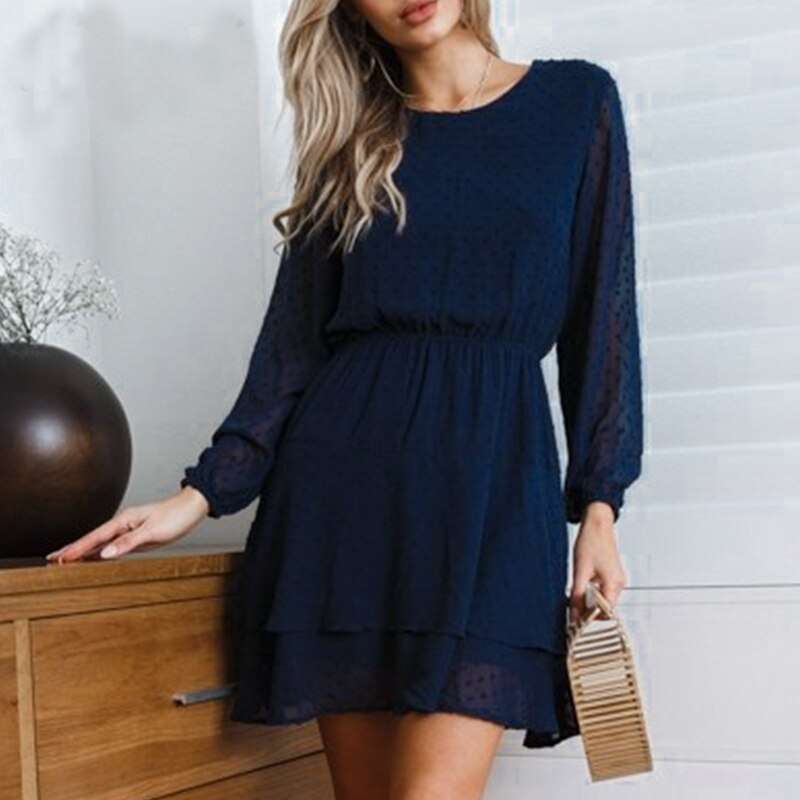 Louane - Short Summer Dress with Long Sleeves