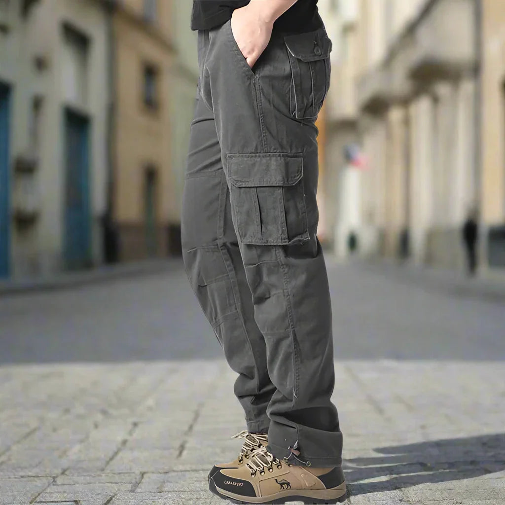 Men's Trousers - Cargo Design - Relaxed Fit - Durable Cotton - Multiple Pockets