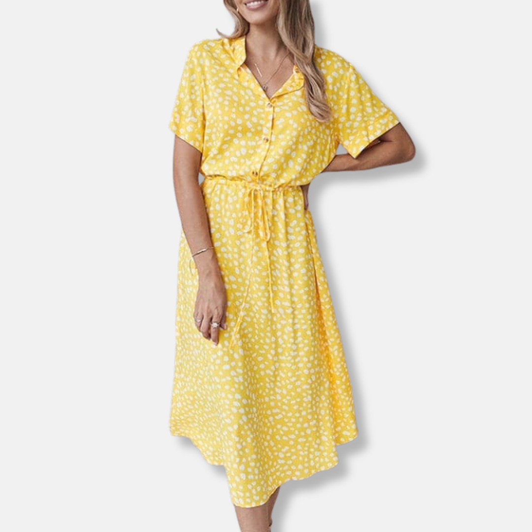 Anaïs - Elegant dress with leopard print