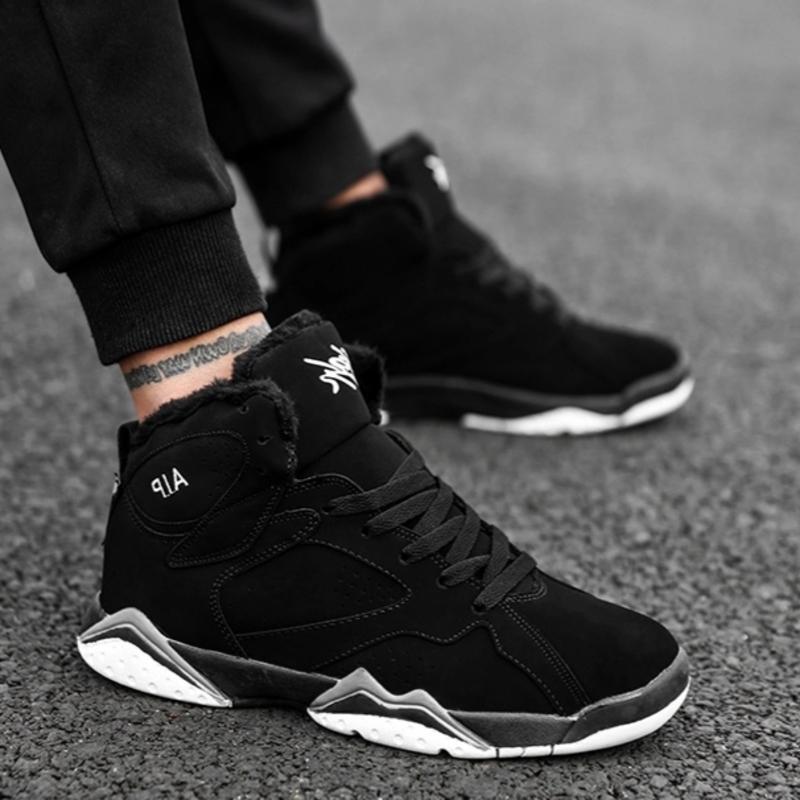 Herresneakers - Højskaftet Design - Komfortabel Polstret Sål - Klassisk Snørelukning