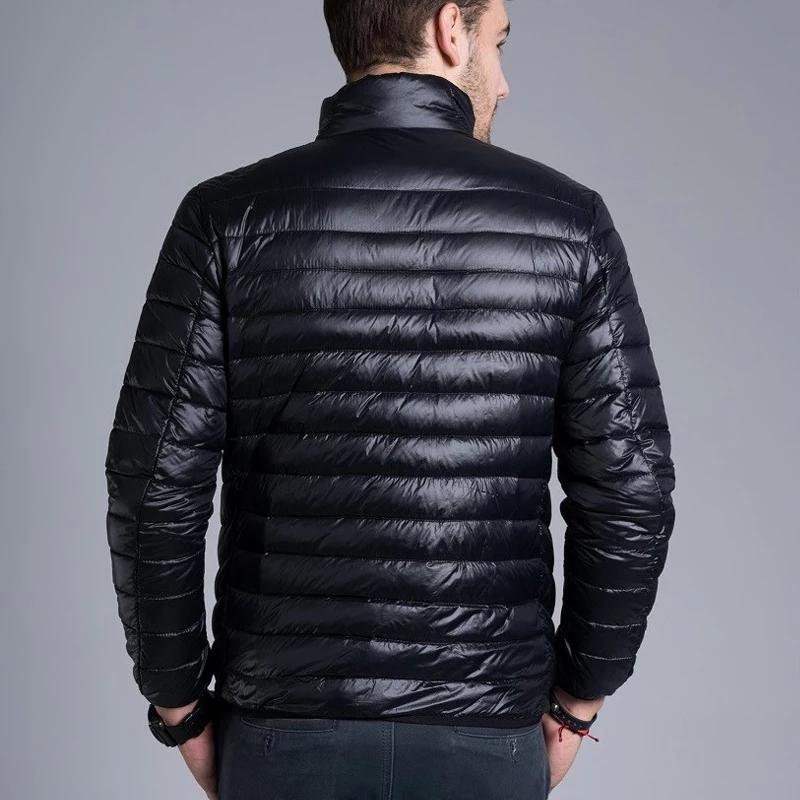 Men's Puffer Jacket - Windproof and Warm - Quilted Design - Regular Fit - Zipper Closure