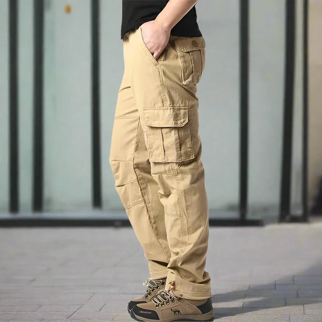 Men's Trousers - Cargo Design - Relaxed Fit - Durable Cotton - Multiple Pockets