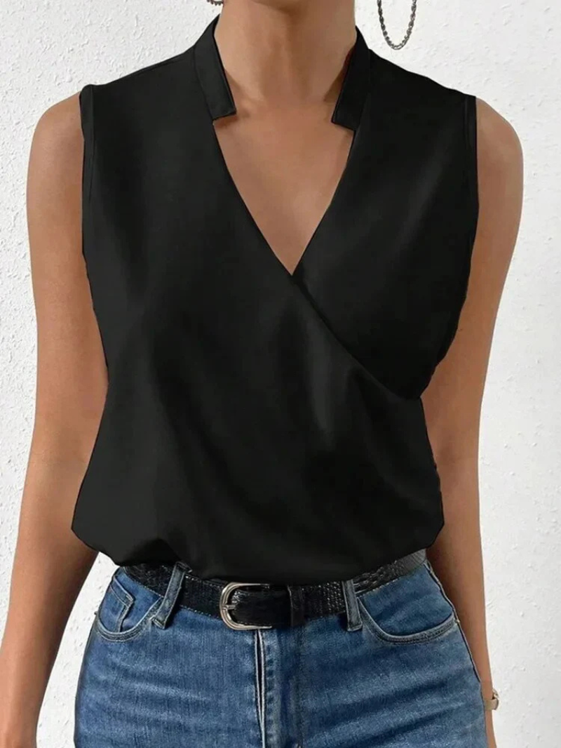 Women's Sleeveless Top – Tailored Fit – V-Neck – Floral – Lightweight and Breathable