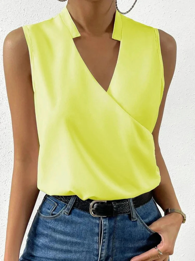 Women's Sleeveless Top – Tailored Fit – V-Neck – Floral – Lightweight and Breathable