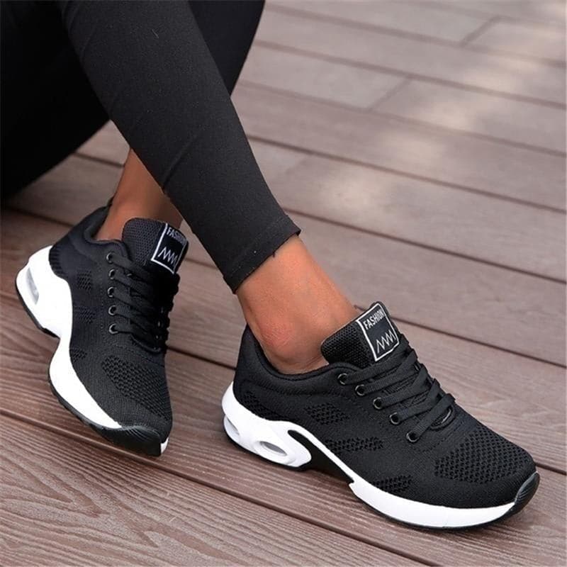 Dame Sneakers - Åndbart Mesh - Stødabsorberende Sål - Komfortabel Pasform