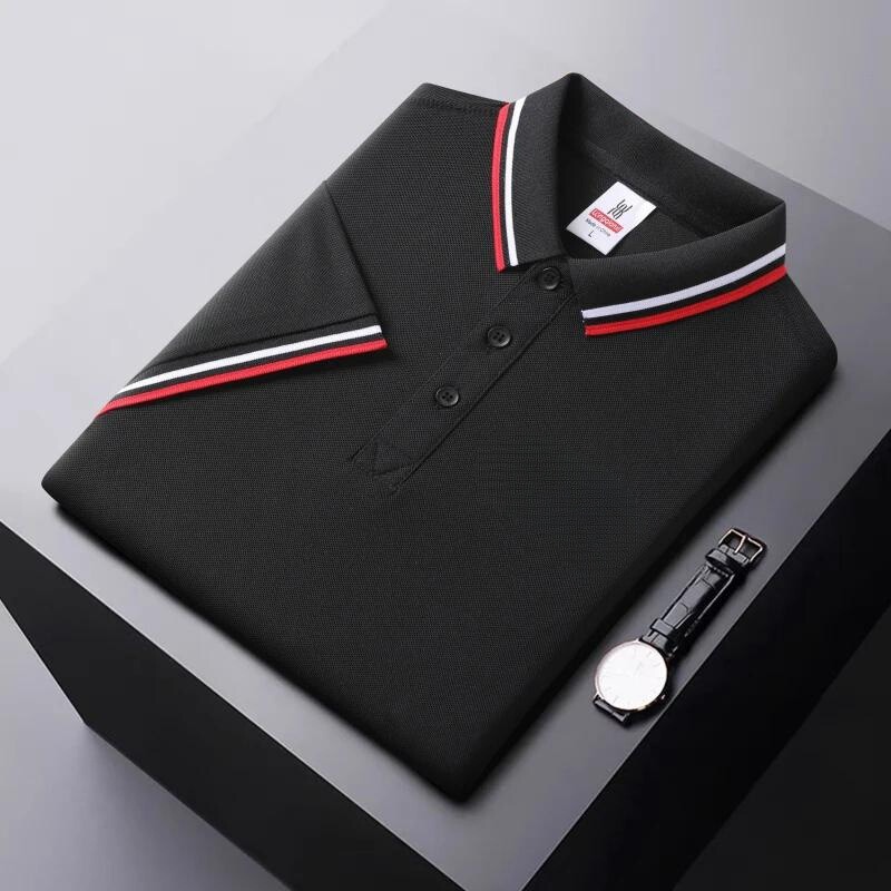 Men's Polo Shirt – Regular Fit – Breathable Comfort – Striped Collar Casual Look