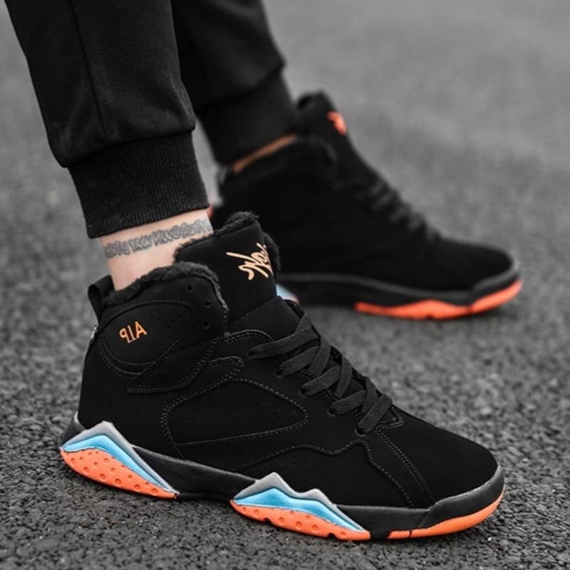 Herresneakers - Højskaftet Design - Komfortabel Polstret Sål - Klassisk Snørelukning