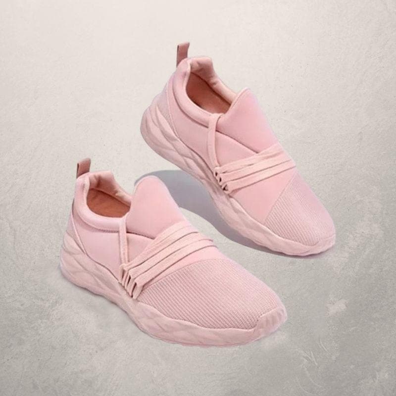 Dame Sneakers - Åndbart Mesh - Tykkesål med Komfort - Stilrent Design