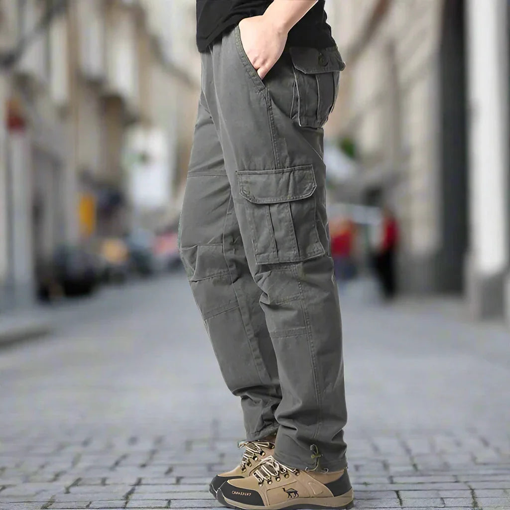 Men's Trousers - Cargo Design - Relaxed Fit - Durable Cotton - Multiple Pockets
