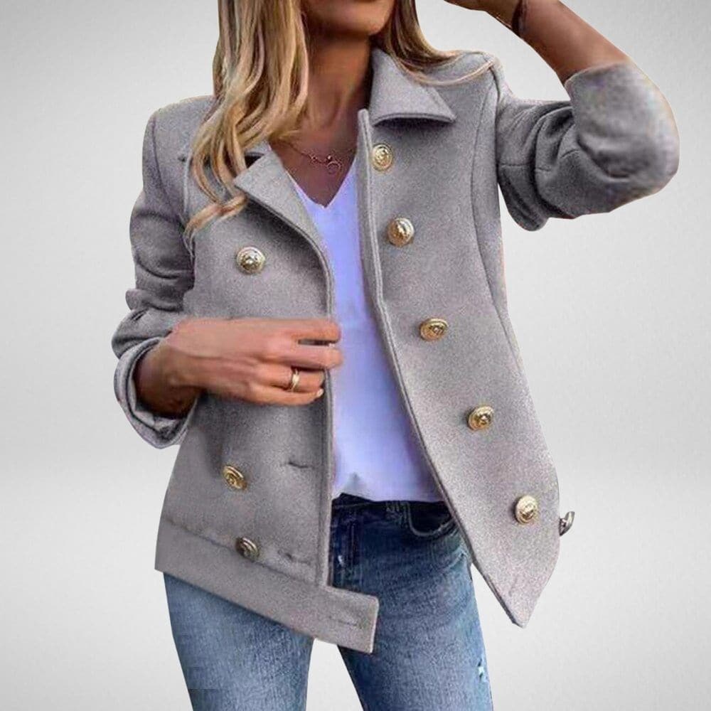 Women's Blazer - Double Row Buttons - Classic Tailored Fit - Notch Lapel
