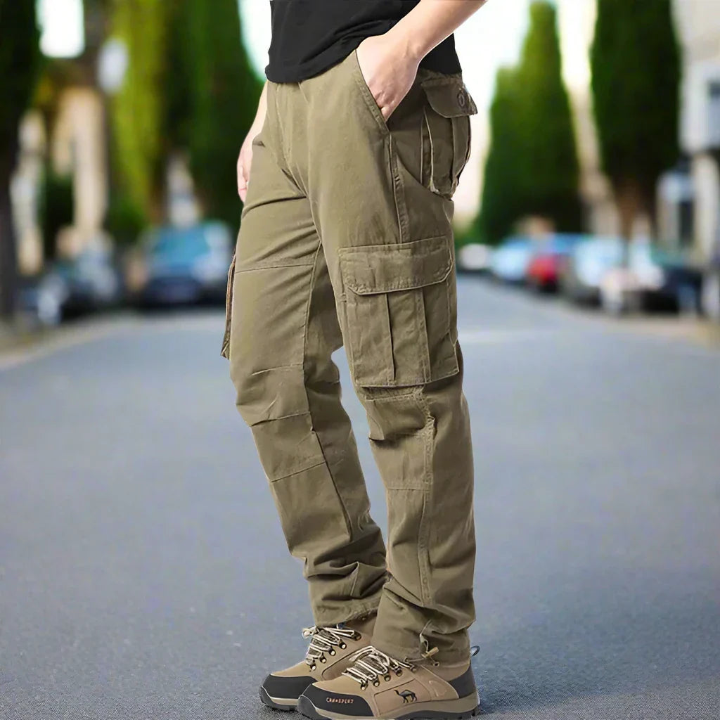Men's Trousers - Cargo Design - Relaxed Fit - Durable Cotton - Multiple Pockets