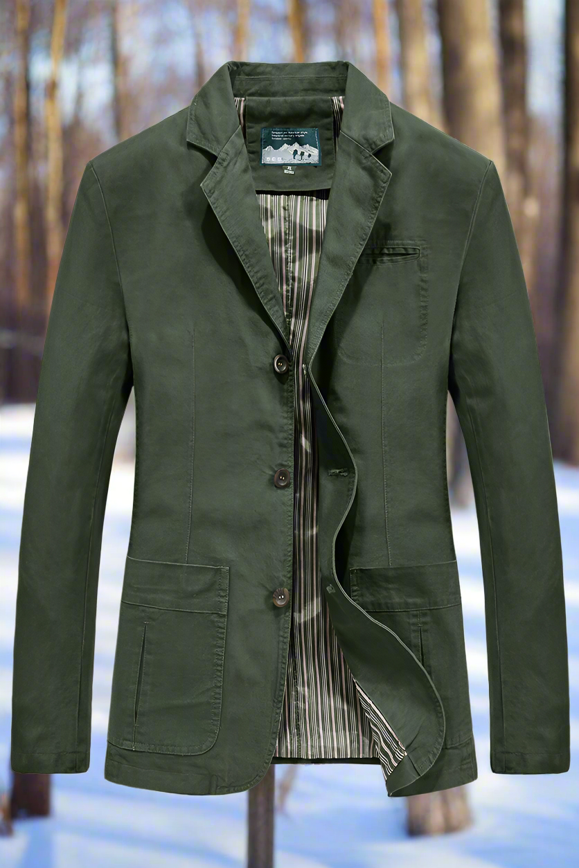 Men's Blazer - Regular Fit - Single-Breasted with Notch Lapel - 3-Button Closure - Casual Look