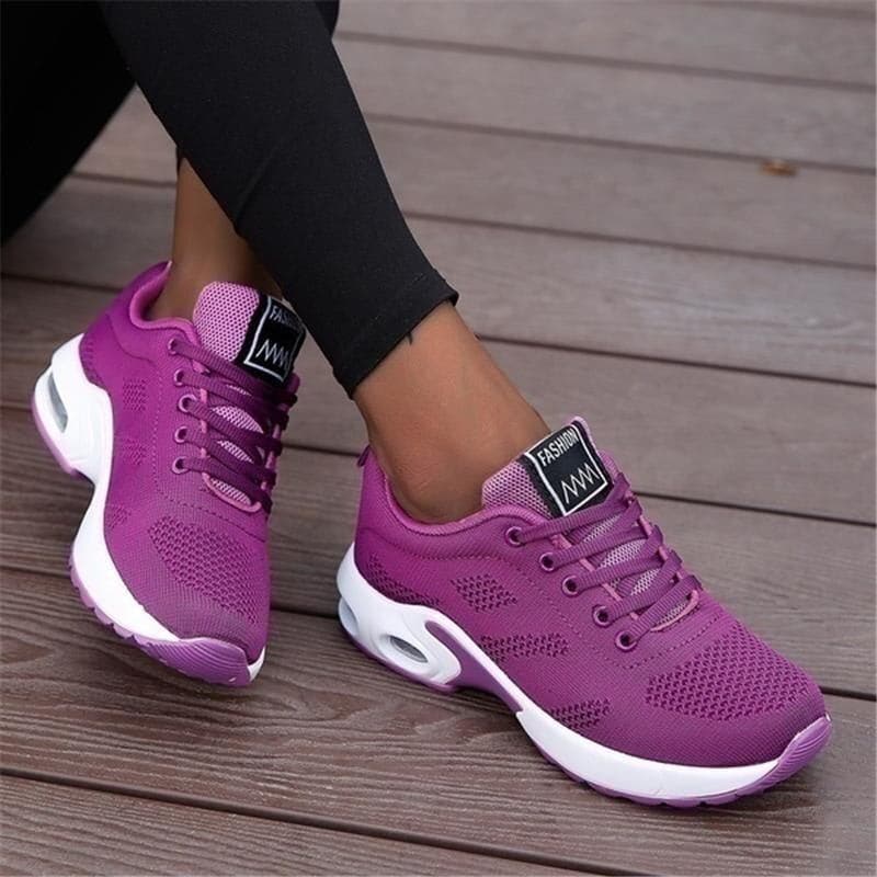 Dame Sneakers - Åndbart Mesh - Stødabsorberende Sål - Komfortabel Pasform