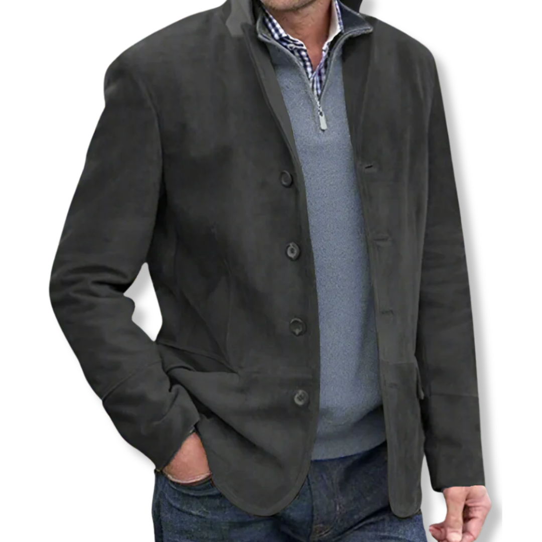 Sebastian Tailored Fit Jacket | Button Front Hip-Length Jacket