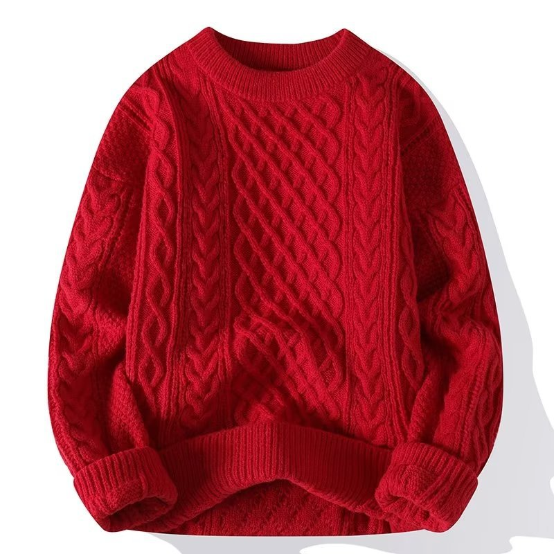 Women's Knit Sweater - Soft Cable Knit - Round Neck - Long-Sleeved Comfortable Fit