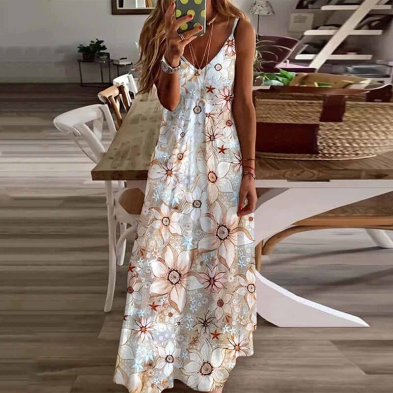 Louna - Fashionable Sleeveless Maxi Dress