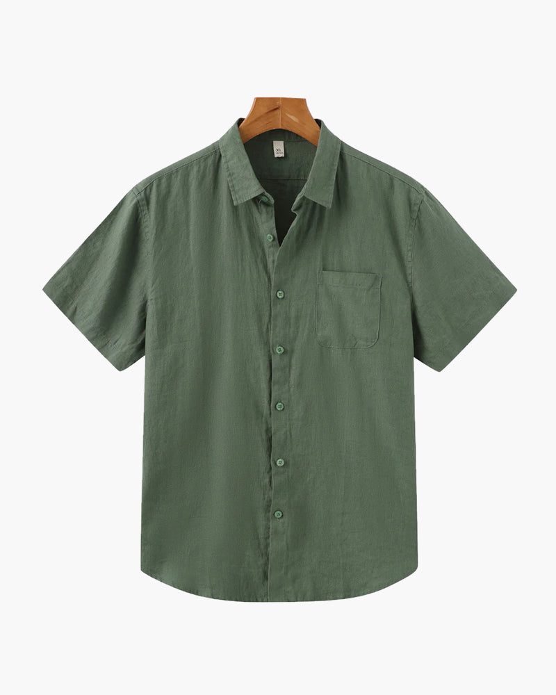Men's Shirt – Relaxed Fit – Button Closure – Breathable Lightweight Fabric – Chest Pocket