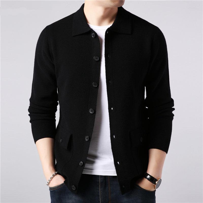 Men's Cardigan - Button Closure - Slim Fit - Soft Knit with Pockets