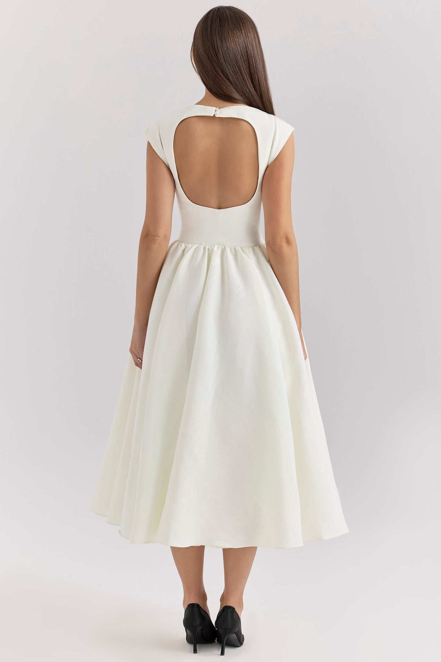 Dress for Women – A-line Fit – Midi Length – Sleeveless – High Neck – Elegant Cut