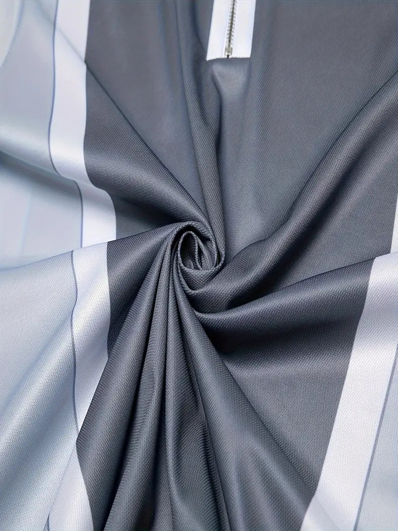 Men's Polo Shirt – Slim Fit – Short Zipper – Stretchable and Breathable Fabric