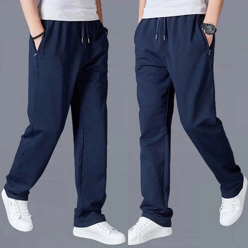 Herre Joggers - Blød Bomuld - Afslappet Pasform - Elastisk Talje med Snøre - Lomme Design