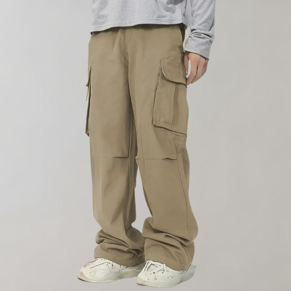 Men's Cargo Pants - Wide Legs - Large Pockets - Comfortable Casual Fit