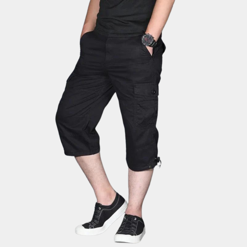 Men's Trousers – Cargo Style – Relaxed Fit – 3/4 Length – Breathable Design