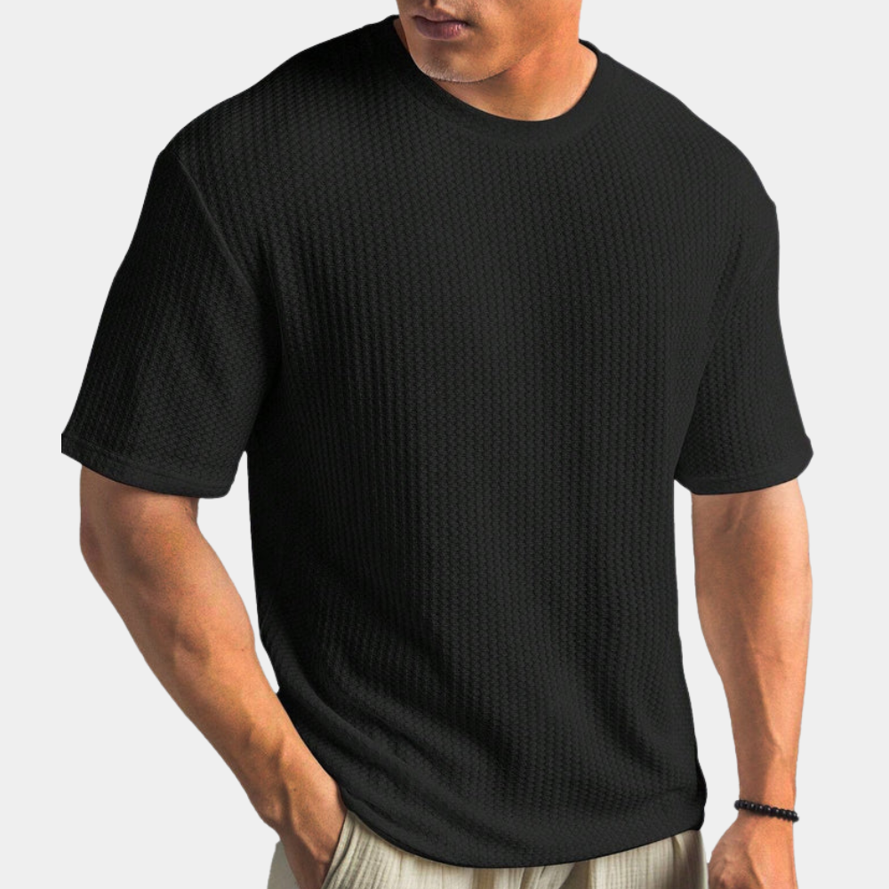 Men's T-shirt – Soft Knit – Relaxed Fit – Short Sleeve Minimalist Design
