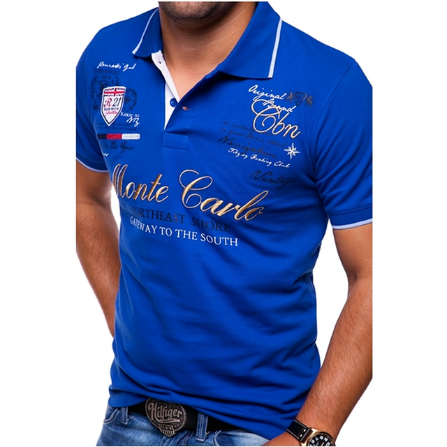 Men's Polo Shirt – Slim Fit – Breathable Material – Graphic Design – Casual Look