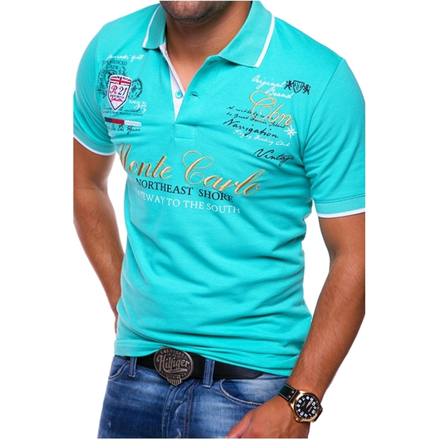 Men's Polo Shirt – Slim Fit – Breathable Material – Graphic Design – Casual Look