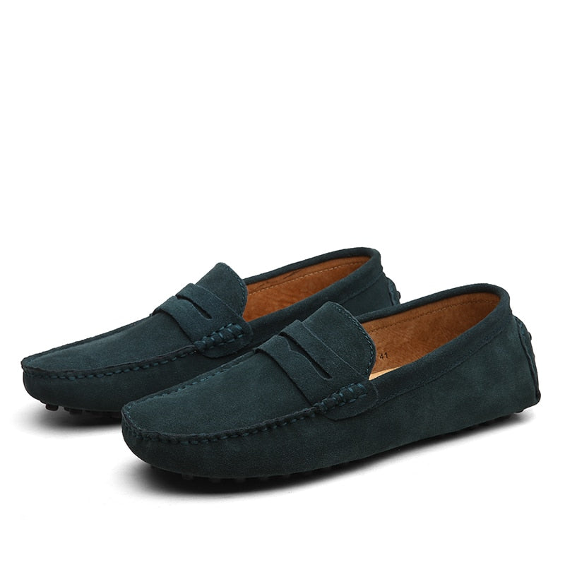 Men's Loafers - Suede - Comfortable Fit - Non-slip Rubber Sole - Slip-on
