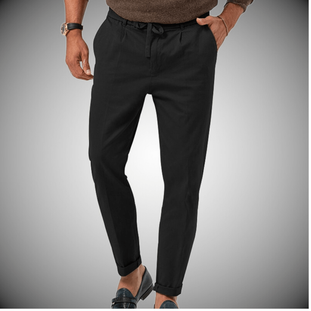 Men's Trousers – Relaxed Fit – Tapered Leg – Lightweight and Breathable – Drawstring Waist
