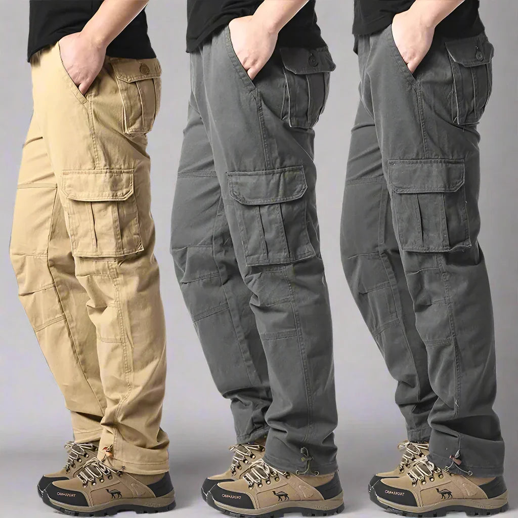 Men's Trousers - Cargo Design - Relaxed Fit - Durable Cotton - Multiple Pockets