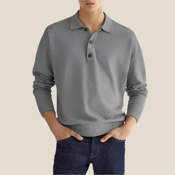 Herre polo shirt – klassisk pasform – blød bomuldsblanding – ribmanchetter
