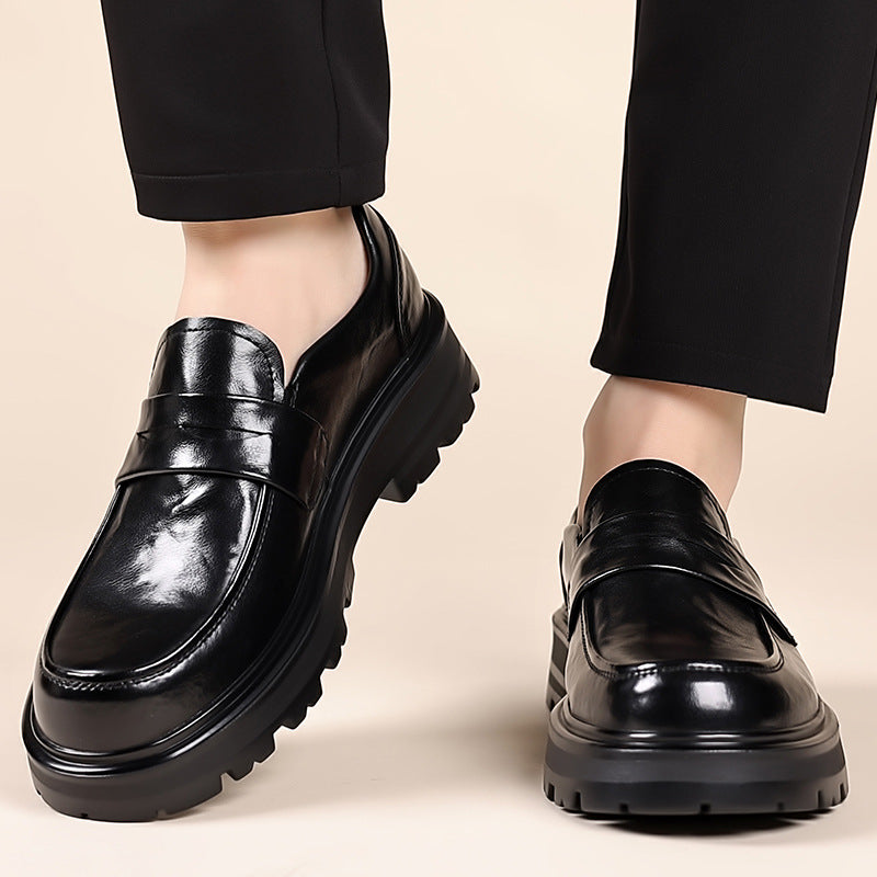 Herre Loafers – Læder – Slip-on Design – Penny Strap – Komfortsål – Moc Toe