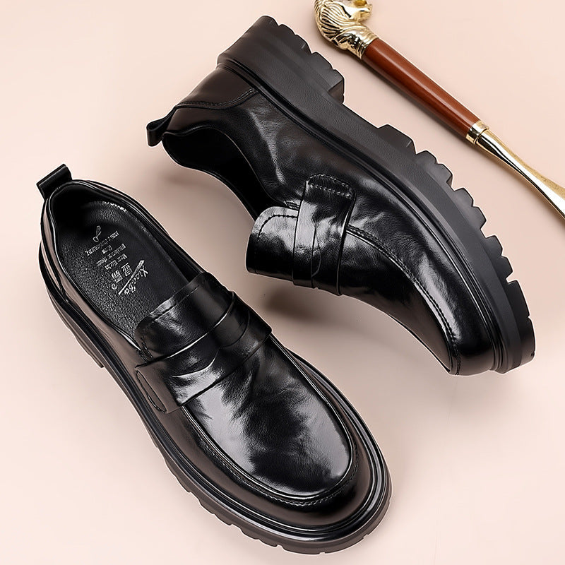 Herre Loafers – Læder – Slip-on Design – Penny Strap – Komfortsål – Moc Toe
