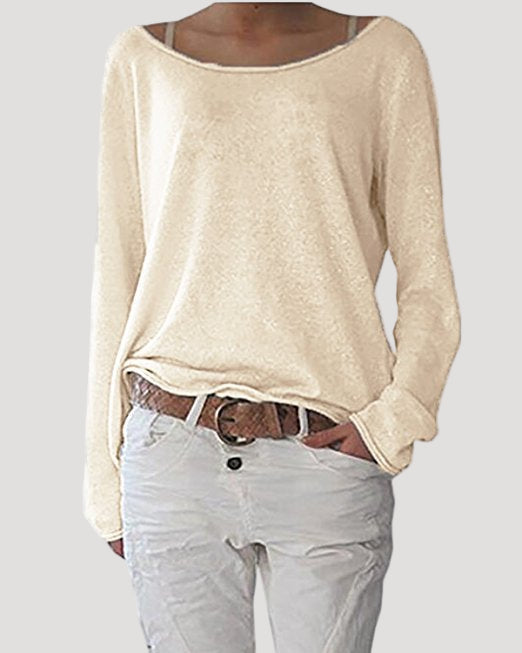 Harper Draped Off-Shoulder Blouse | Loose Fit Boat Neck Blouse