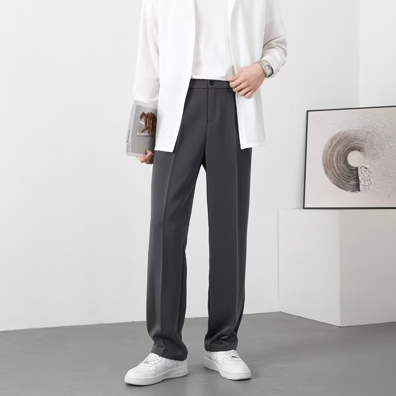 Herrebukser – Slim Fit – Let og Åndbart Materiale – Ankellængde – Smart Casual