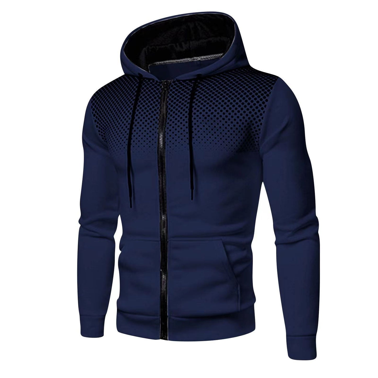 Men's Cardigan Sweater – Slim Fit – Hood with Drawstring – Soft Knit – Zipper Front