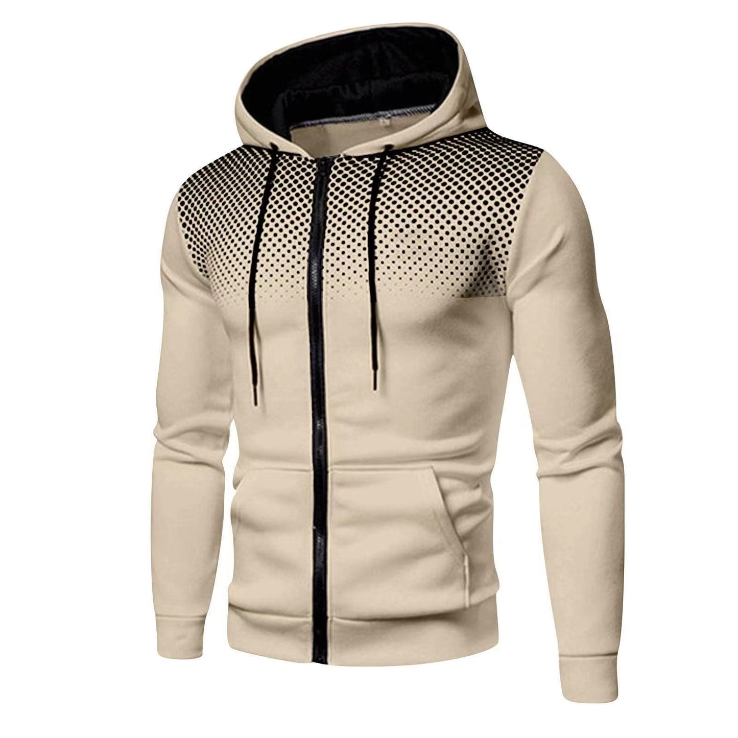 Men's Cardigan Sweater – Slim Fit – Hood with Drawstring – Soft Knit – Zipper Front