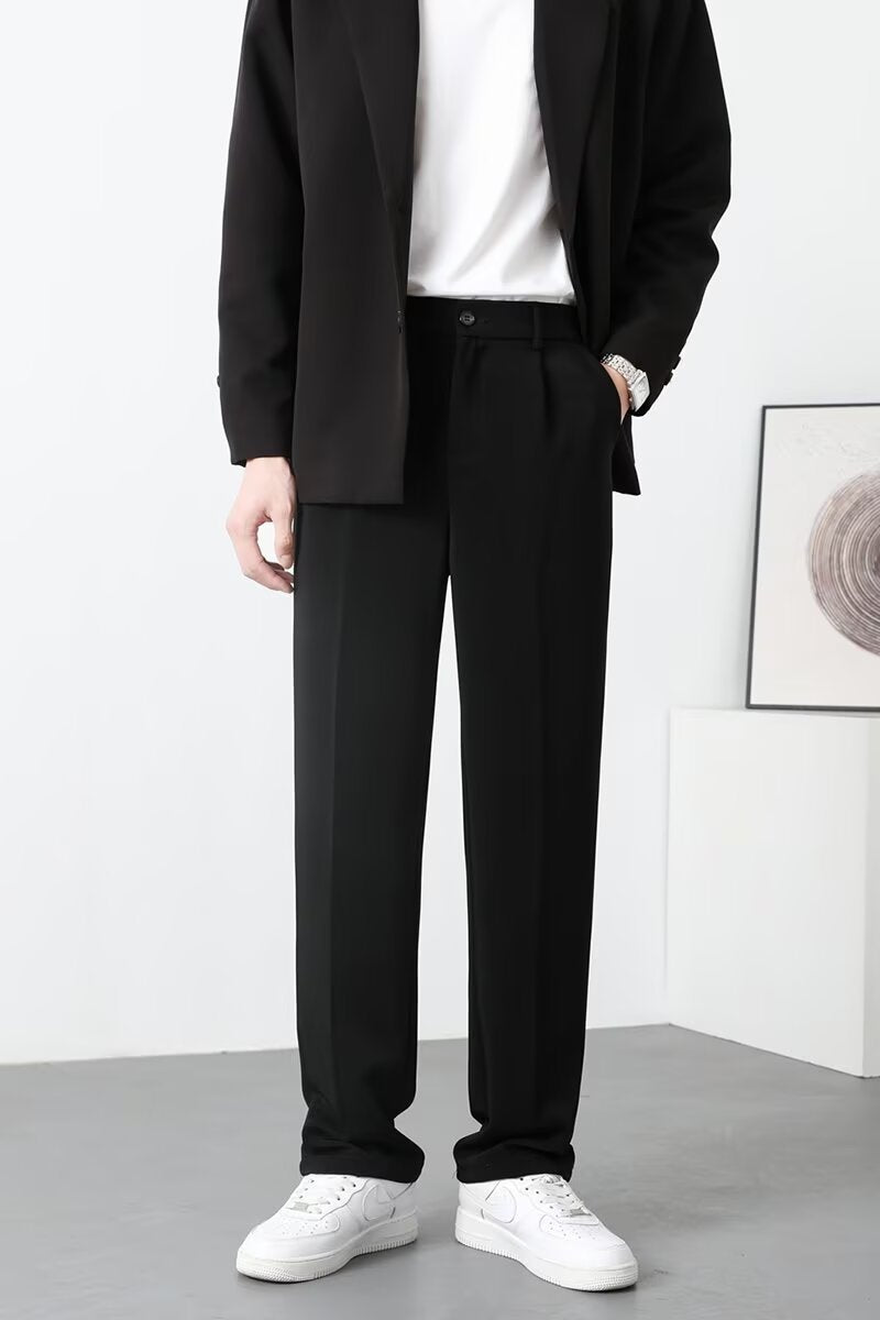 Herrebukser – Slim Fit – Let og Åndbart Materiale – Ankellængde – Smart Casual