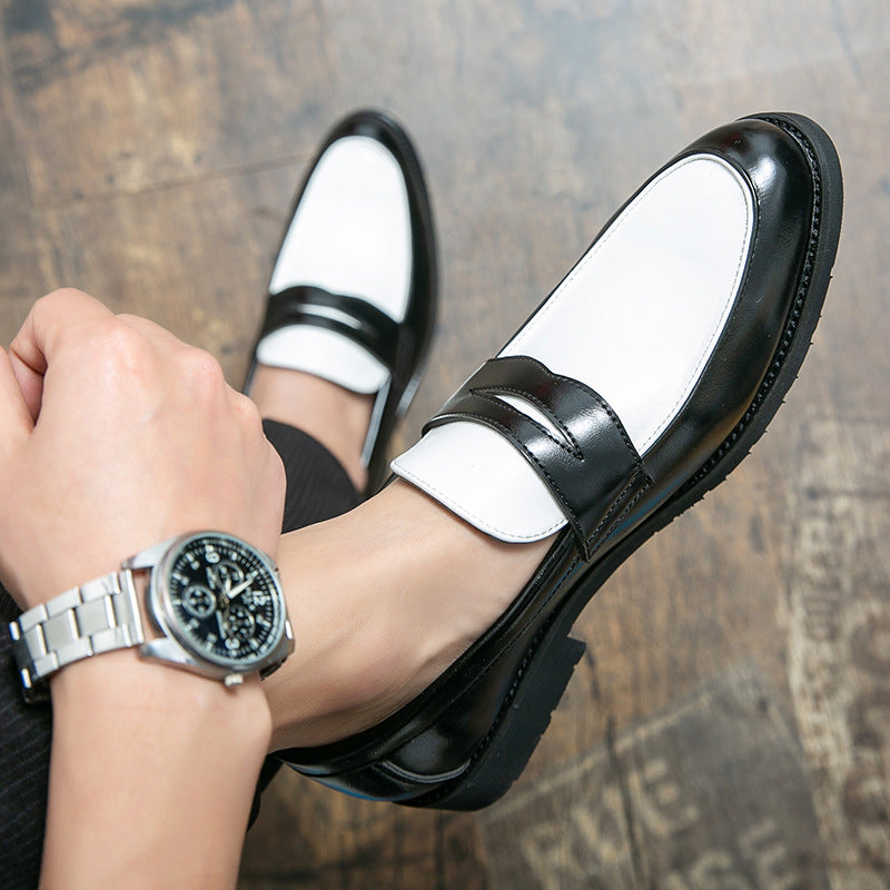 Herre Loafers – Poleret Læder – Slip-On – Tofarvet Design – Gummisål – Formelle og Casual