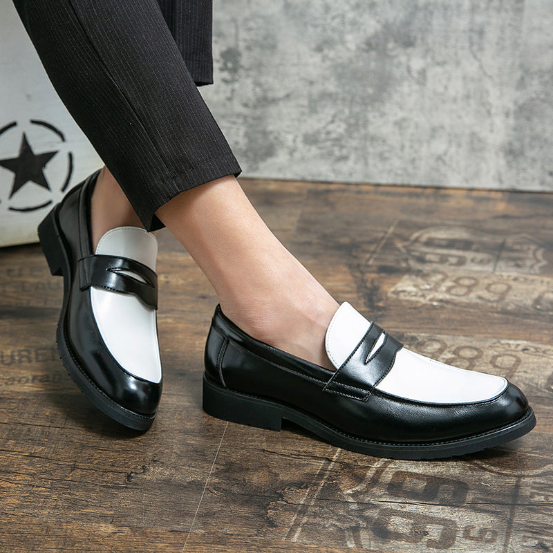 Herre Loafers – Poleret Læder – Slip-On – Tofarvet Design – Gummisål – Formelle og Casual