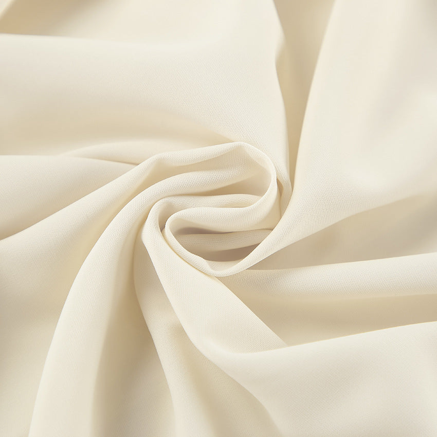 Damebluse – Let Chiffon – Draperet Pasform – Lange Ærmer – Indsnævret Talje