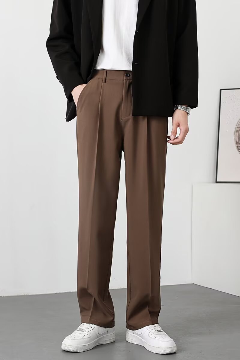 Herrebukser – Slim Fit – Let og Åndbart Materiale – Ankellængde – Smart Casual