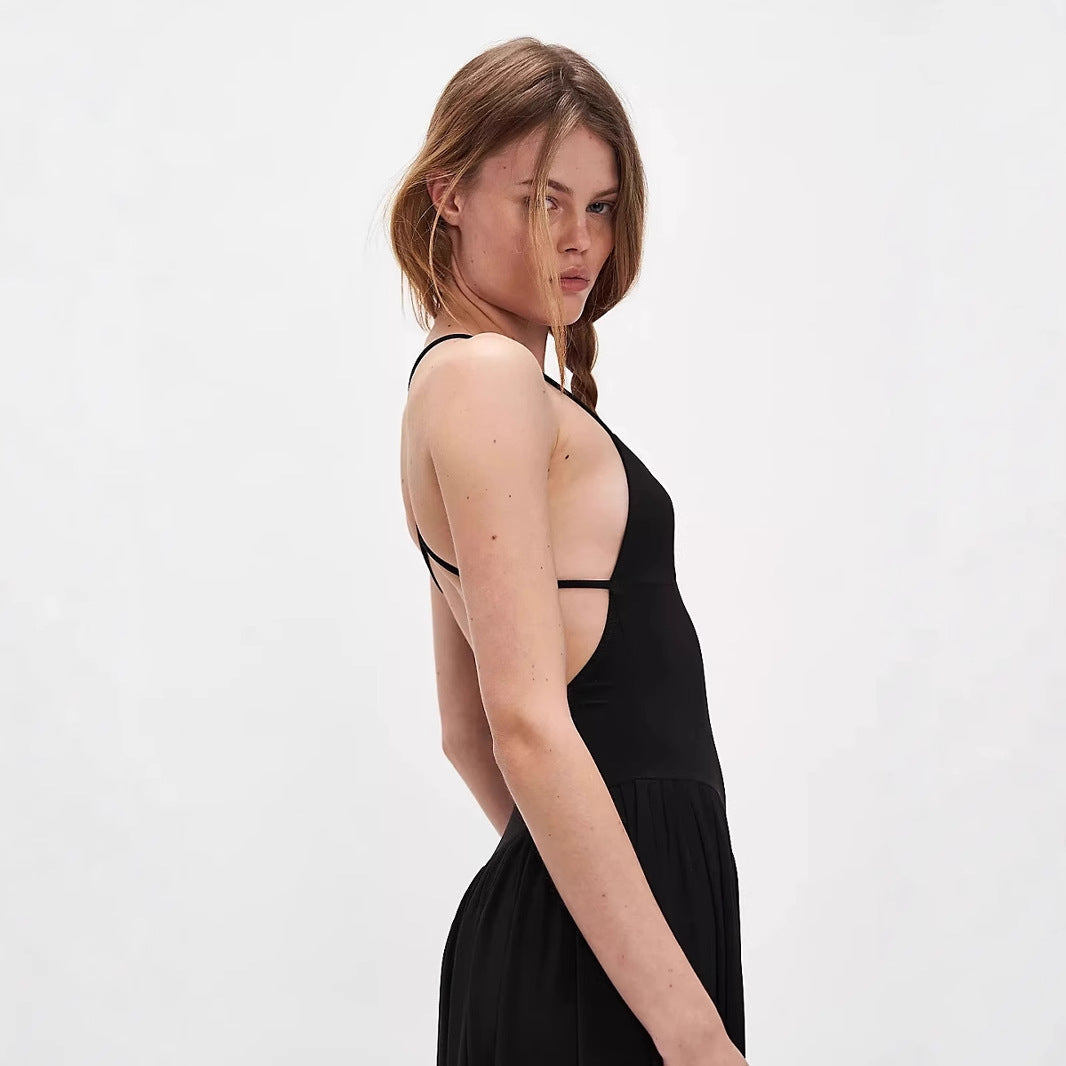 Women’s Jumpsuit - Backless Spaghetti Strap - Wide Leg - Lightweight Breathable Fit