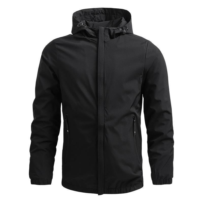 Men's Jacket with Hood – Regular Fit – Water-Resistant – Zipper – Casual Outerwear