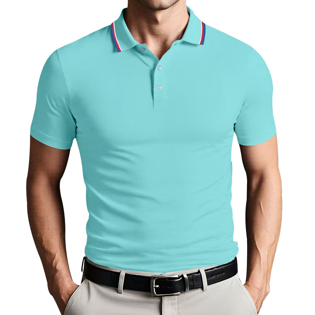 Men`s polo shirt – slim fit – light and breathable – classic collar – short sleeve